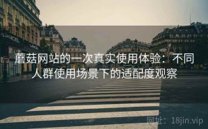 蘑菇网站的一次真实使用体验：不同人群使用场景下的适配度观察