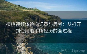 樱桃视频体验向记录与思考：从打开到使用顺手所经历的全过程