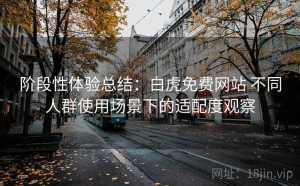 阶段性体验总结：白虎免费网站 不同人群使用场景下的适配度观察