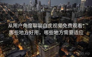 从用户角度聊聊白虎视频免费观看：哪些地方好用，哪些地方需要适应