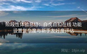 阶段性体验总结：白虎自扣在线 功能设置复杂度与新手友好度评估