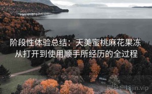 阶段性体验总结：天美蜜桃麻花果冻 从打开到使用顺手所经历的全过程
