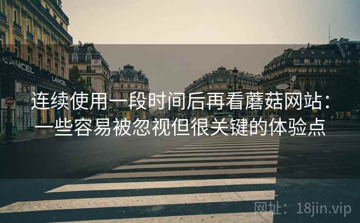 连续使用一段时间后再看蘑菇网站：一些容易被忽视但很关键的体验点