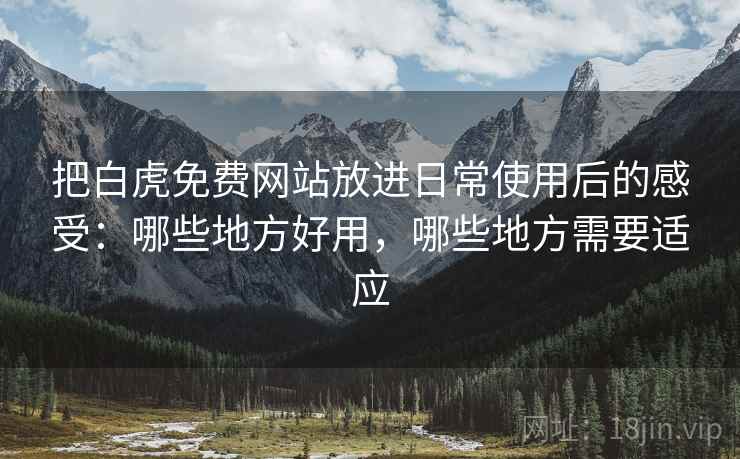 把白虎免费网站放进日常使用后的感受：哪些地方好用，哪些地方需要适应