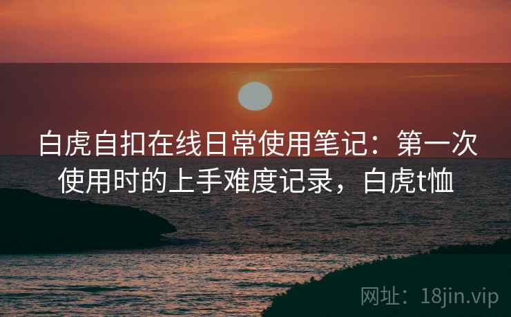 白虎自扣在线日常使用笔记：第一次使用时的上手难度记录，白虎t恤