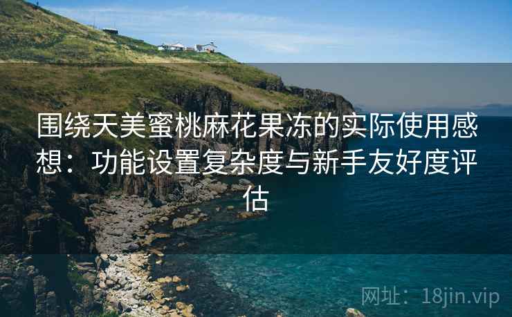 围绕天美蜜桃麻花果冻的实际使用感想:功能设置复杂度与新手友好度评估 围绕天美蜜桃麻花果冻的实际使用感想:功能设置复杂度与新手友好度评估