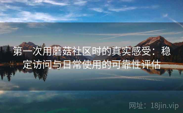 第一次用蘑菇社区时的真实感受:稳定访问与日常使用的可靠性评估 第一次用蘑菇社区时的真实感受:稳定访问与日常使用的可靠性评估