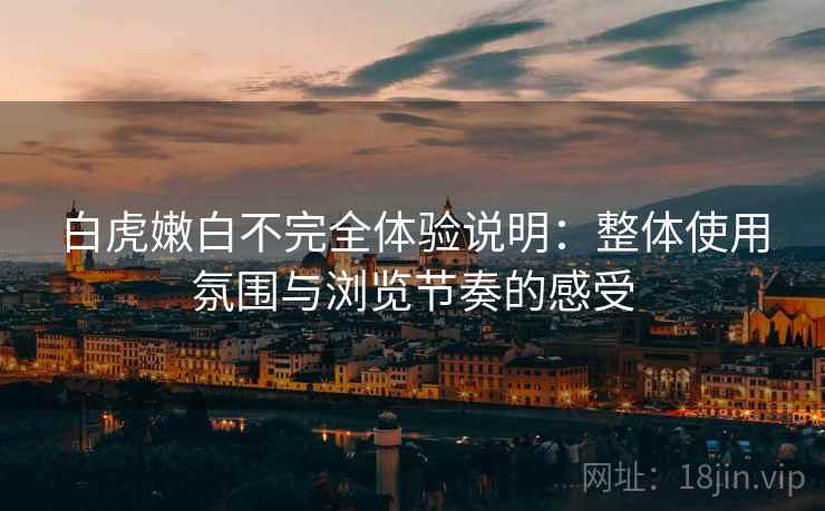 白虎嫩白不完全体验说明：整体使用氛围与浏览节奏的感受